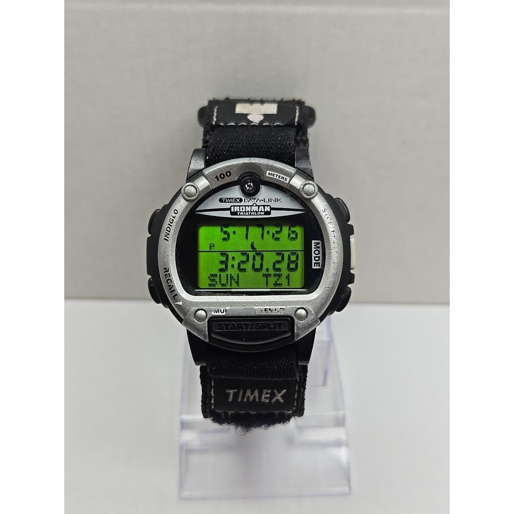 Vintage Timex Data Link Ironman Triathlon Watch Multi Lap New Battery - Read - Picture 1 of 11